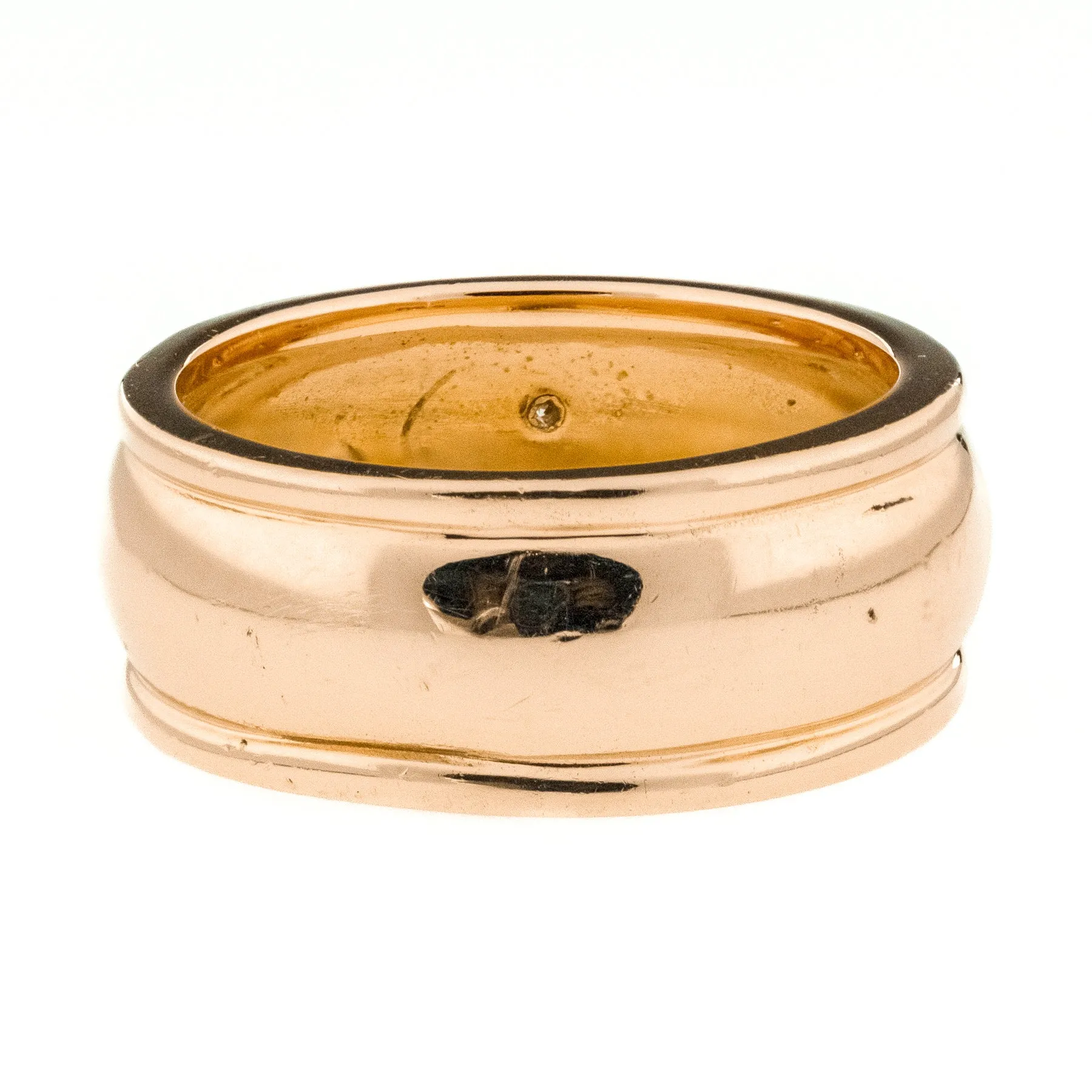0.15ctw Round Diamond Accented Wedding Band Ring in 14K Rose Gold -Size 6.25