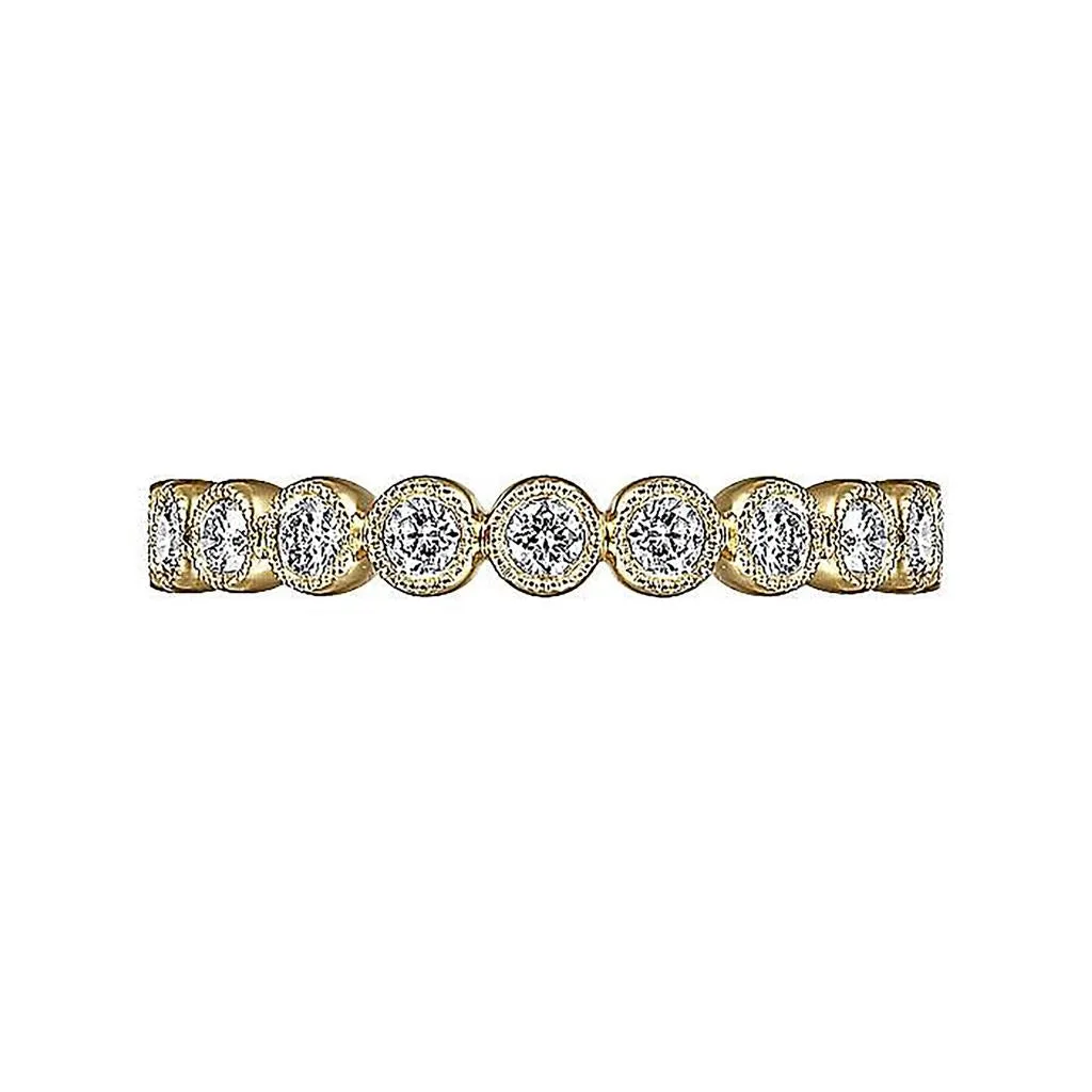 0.37ctw Round Diamond Band - Yellow Gold
