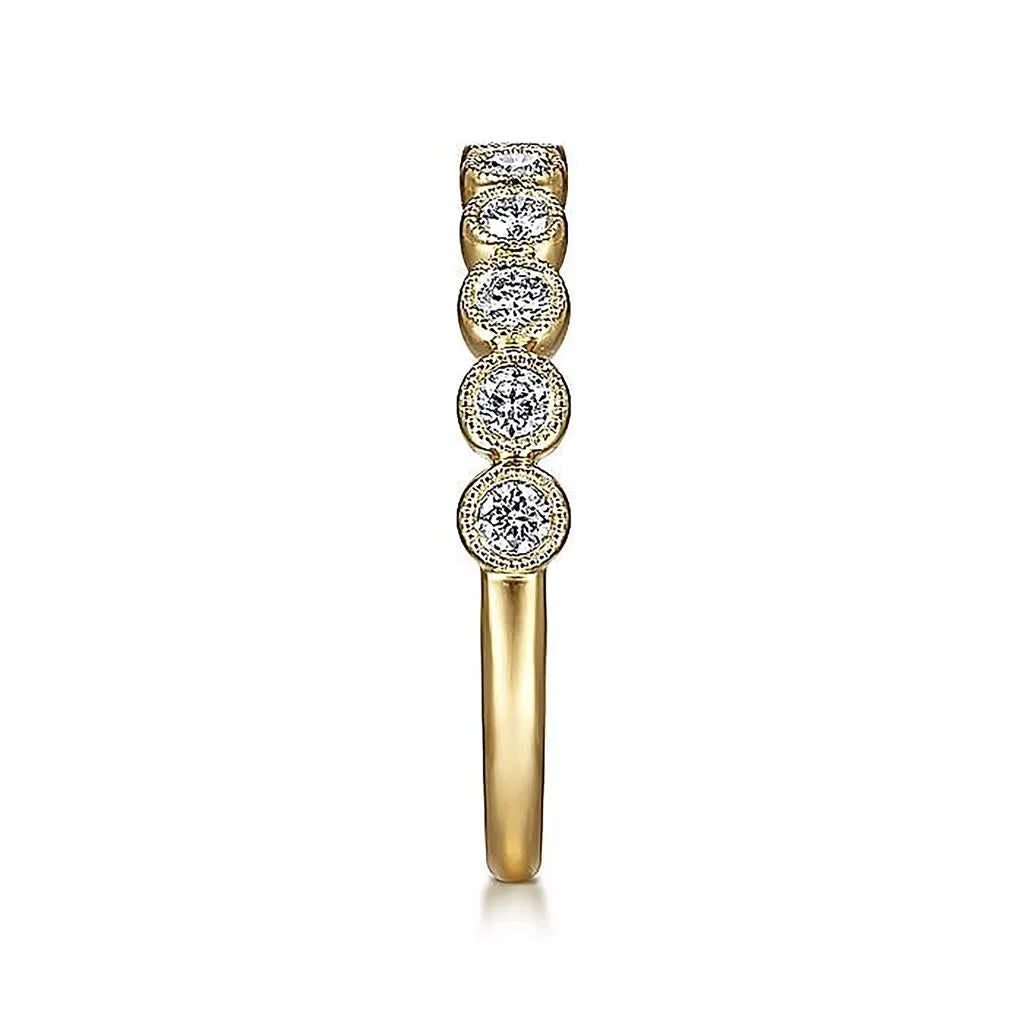 0.37ctw Round Diamond Band - Yellow Gold