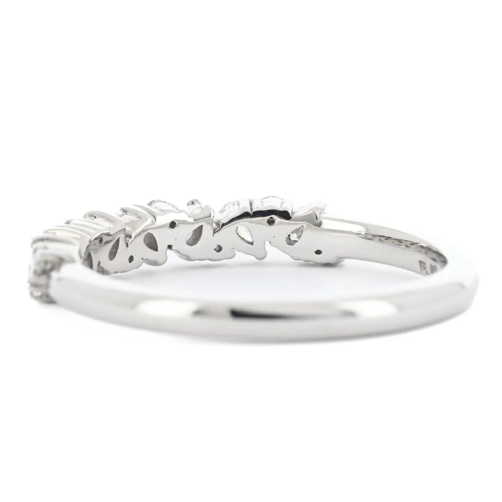 0.45ctw Round & Pear Lab-Grown Diamond Scattered Band, Size 6.5  Platinum