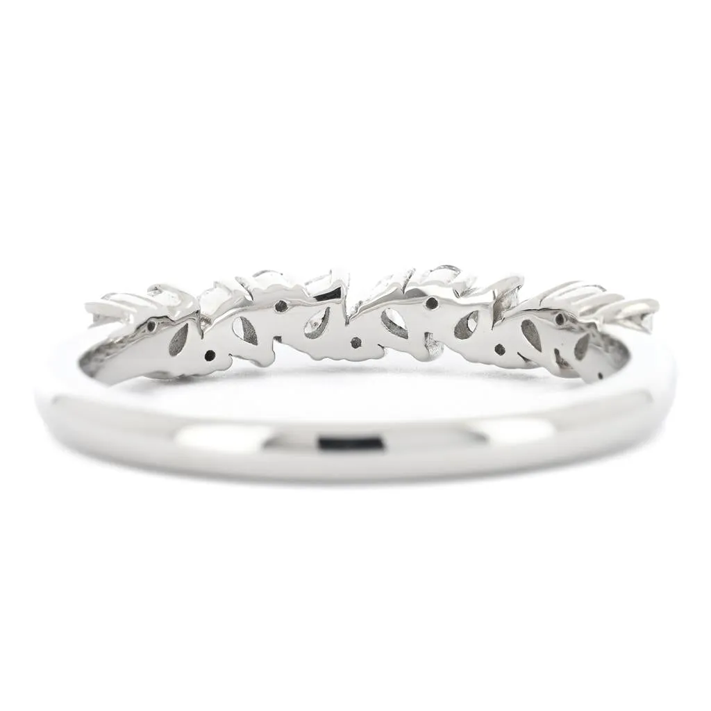 0.45ctw Round & Pear Lab-Grown Diamond Scattered Band, Size 6.5  Platinum