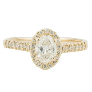0.53ctw Diamond G/SI1 & Diamond Accented Engagement Ring in 14K Rose Gold