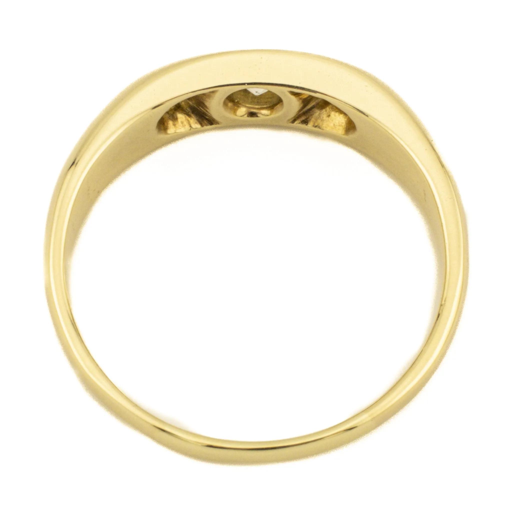 0.65ctw European Cut Diamond Band Ring in 10K Yellow Gold - Size 12.5
