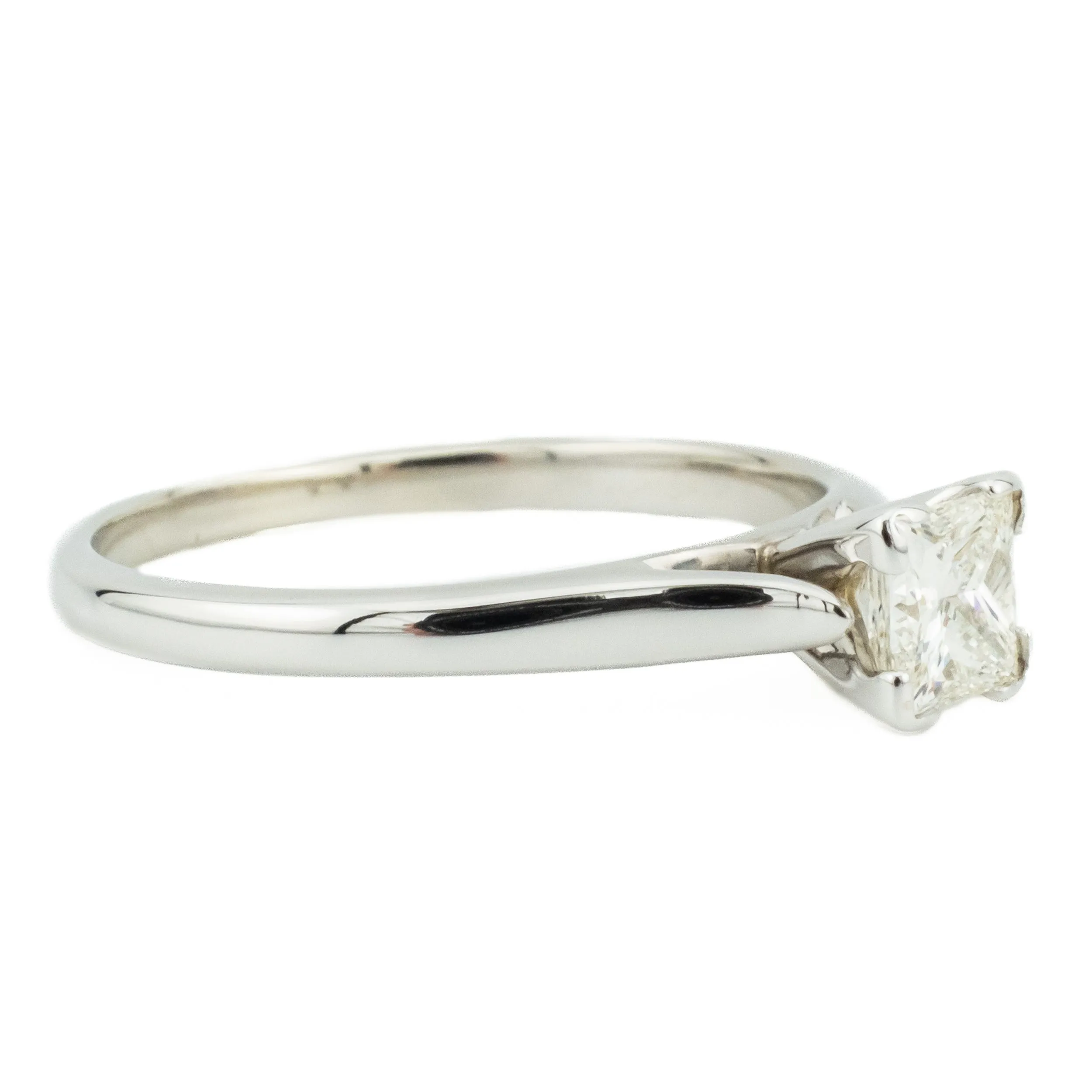 0.75ct Princess Cut Diamond H/VS1 Solitaire Engagement Ring in 14K White Gold - Size 9.75