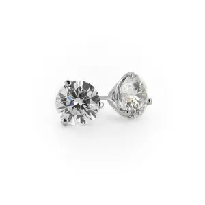 0.81ctw Diamond Stud Earrings - 3 Prong