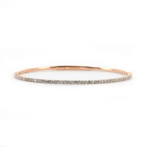 1.02ctw Diamond Flex Bangle - Rose Gold
