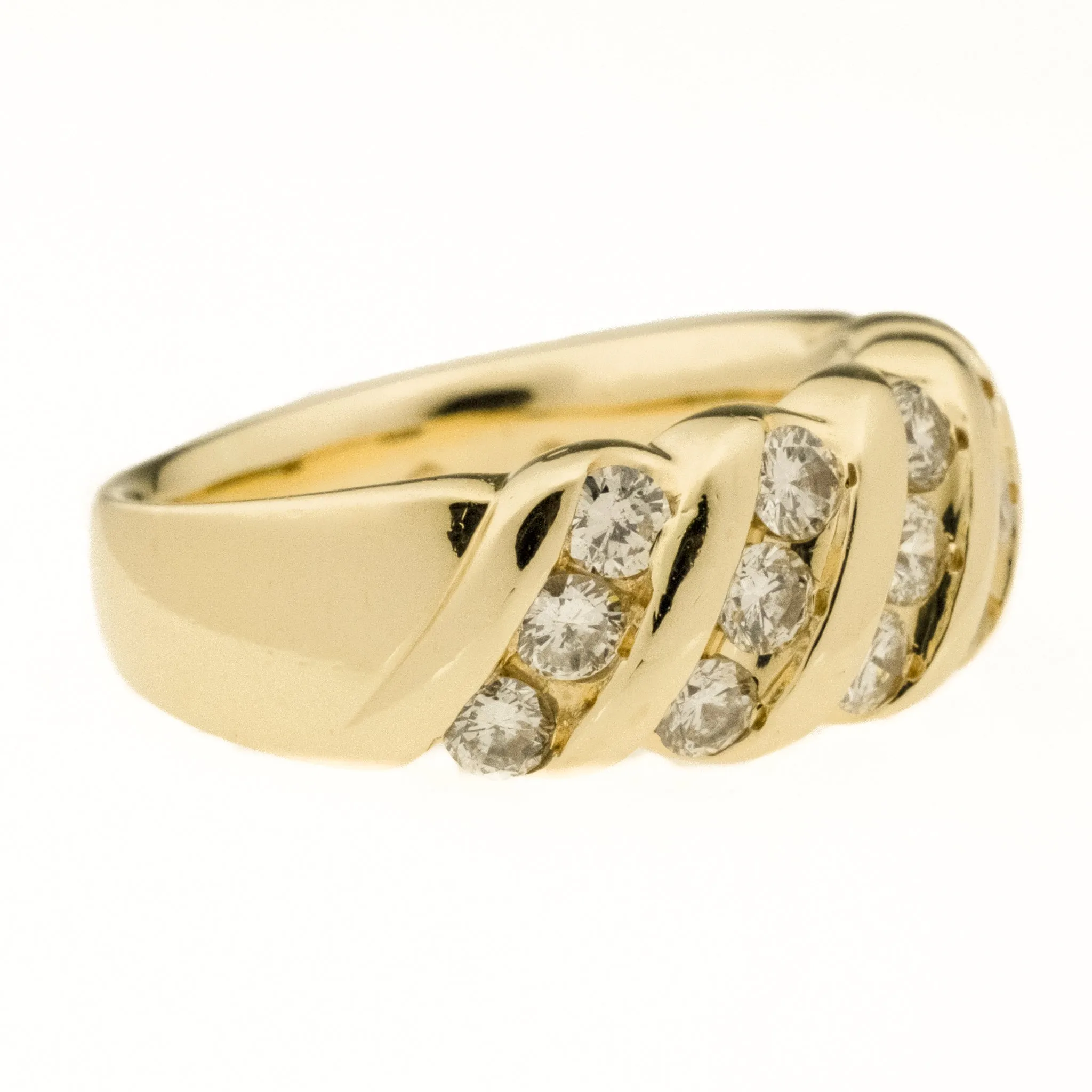 1.05ctw Diamond Accented Fashion Ring in 14K Yellow Gold - Size 6.5