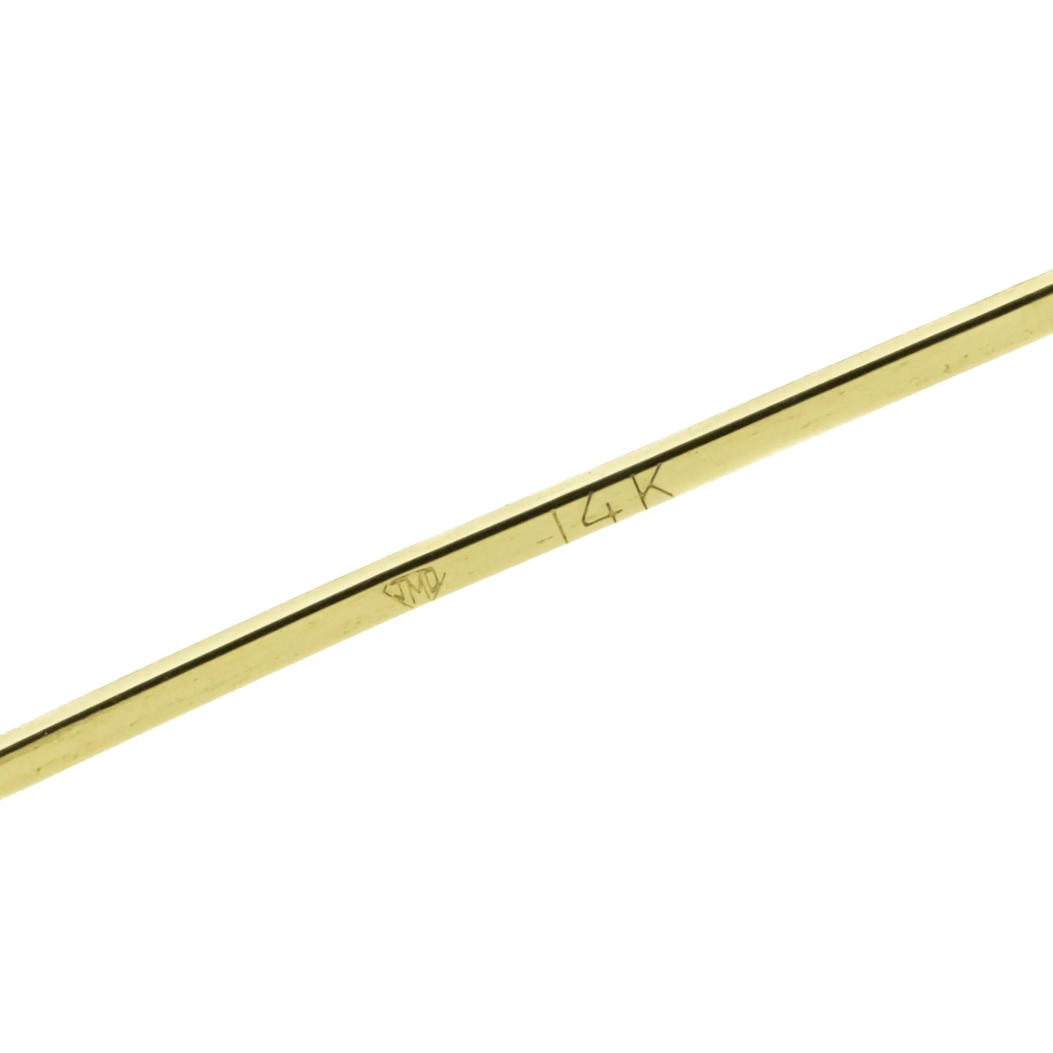 10mm Fashion Hollow Bangle 8" Bracelet in 14K Yellow Gold