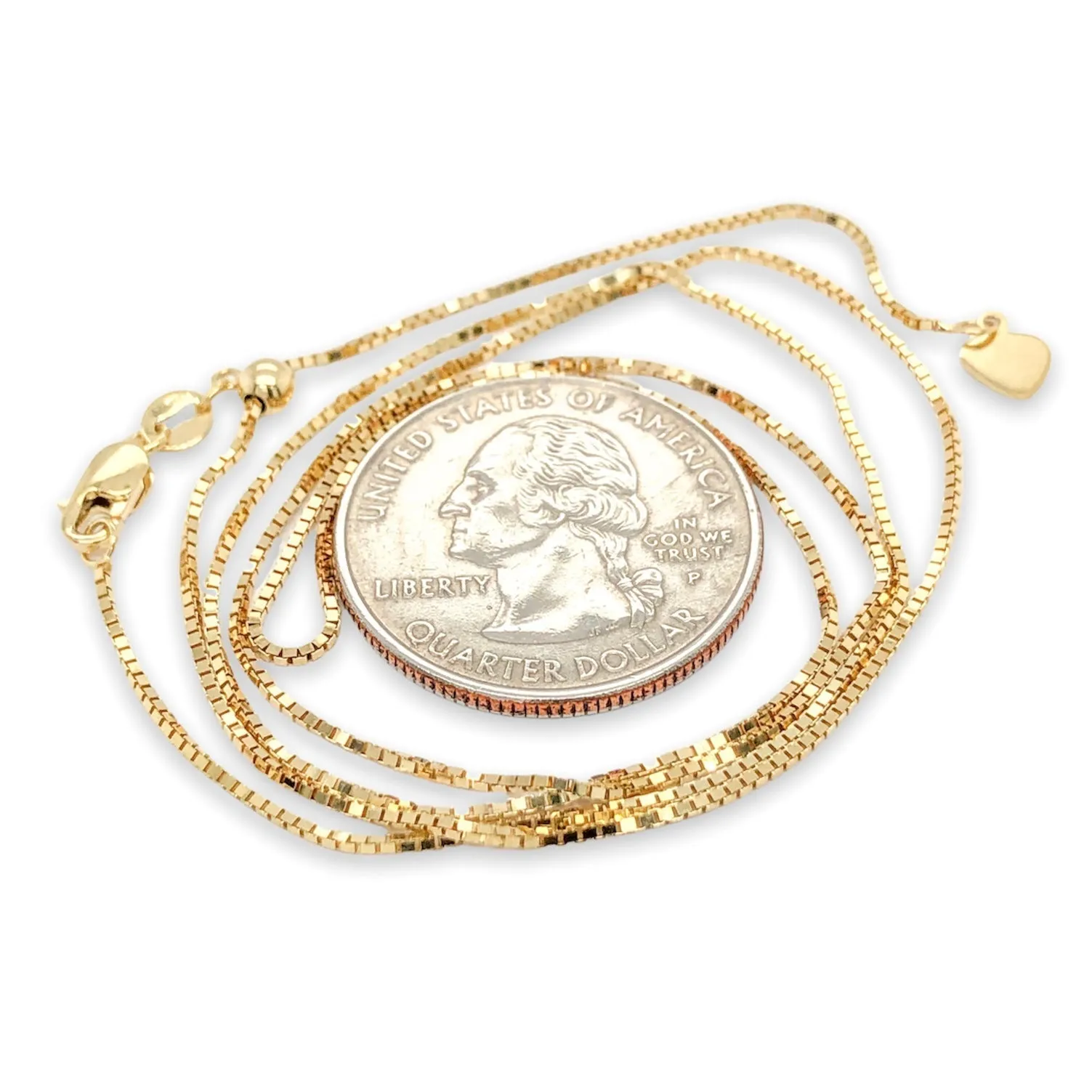 14K Y Gold 22 Adjustable Box Chain 4.0grms