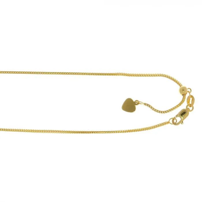 14K Y Gold 22" Adjustable Franco Chain 3.6grms