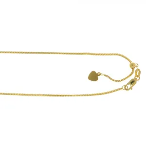 14K Y Gold 22" Adjustable Franco Chain 3.6grms