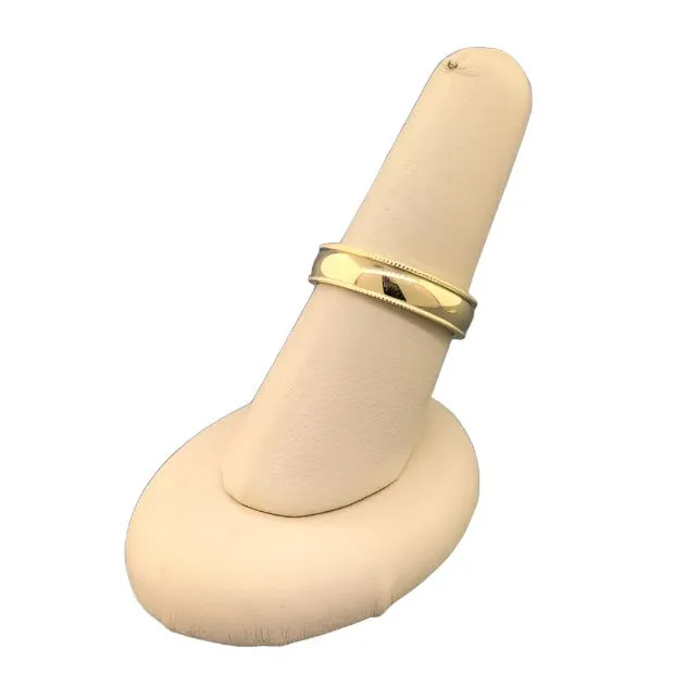 14K Y Gold 5.0mm Milgrain Edge Band