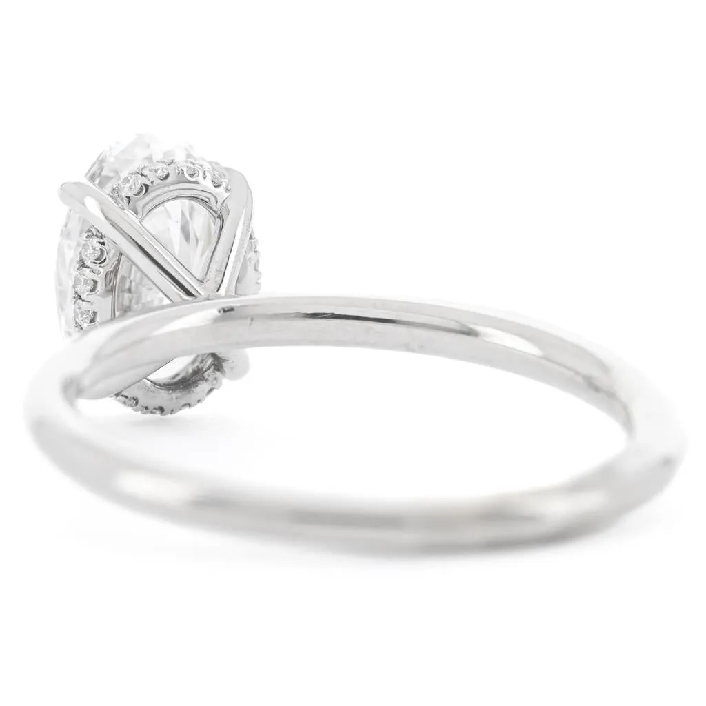 1.56ctw Oval Lab Grown Diamond Solitaire Engagement Ring  14k White Gold