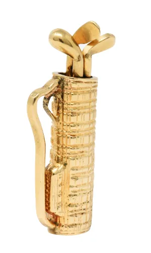 1940's Retro 14 Karat Gold Golf Caddy Charm