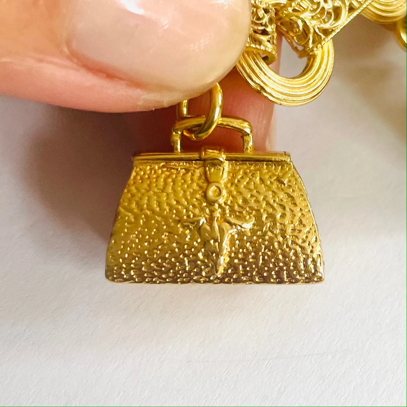 1950s 9KT Yellow Gold Charm Bracelet