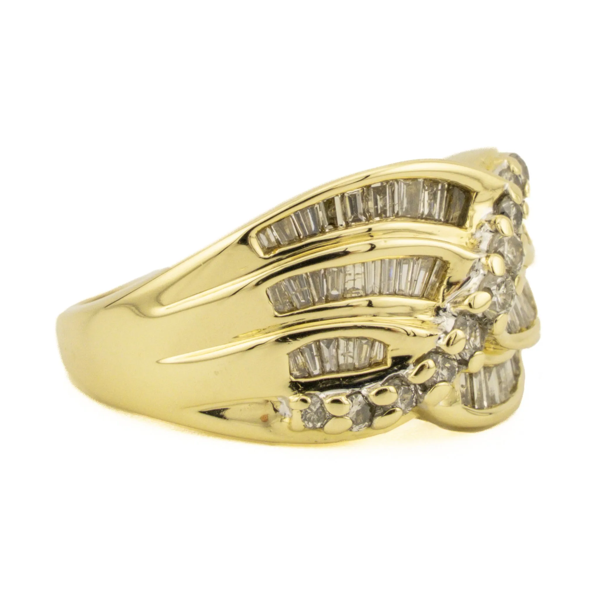 2.00ctw Diamond Cluster Lady's Ring in Two Tone 14K Gold - Size 7
