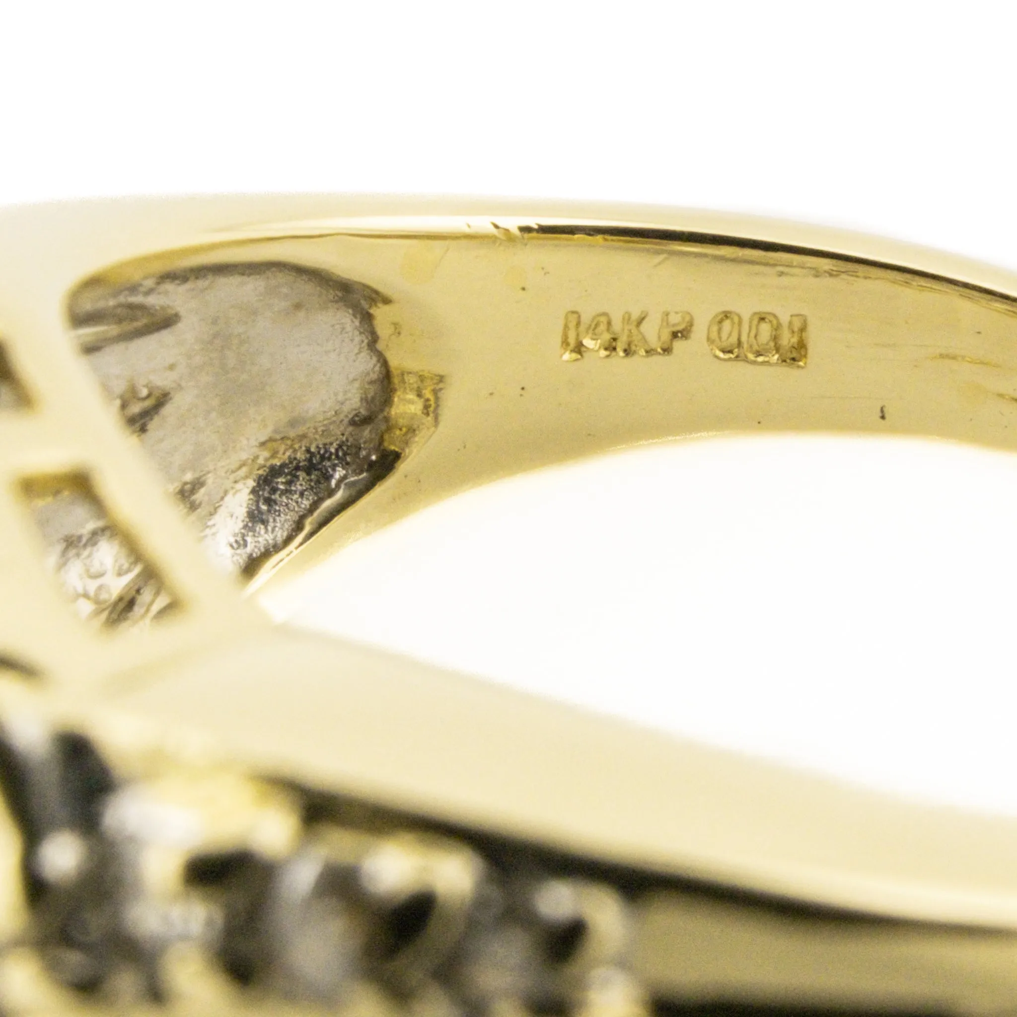2.00ctw Diamond Cluster Lady's Ring in Two Tone 14K Gold - Size 7