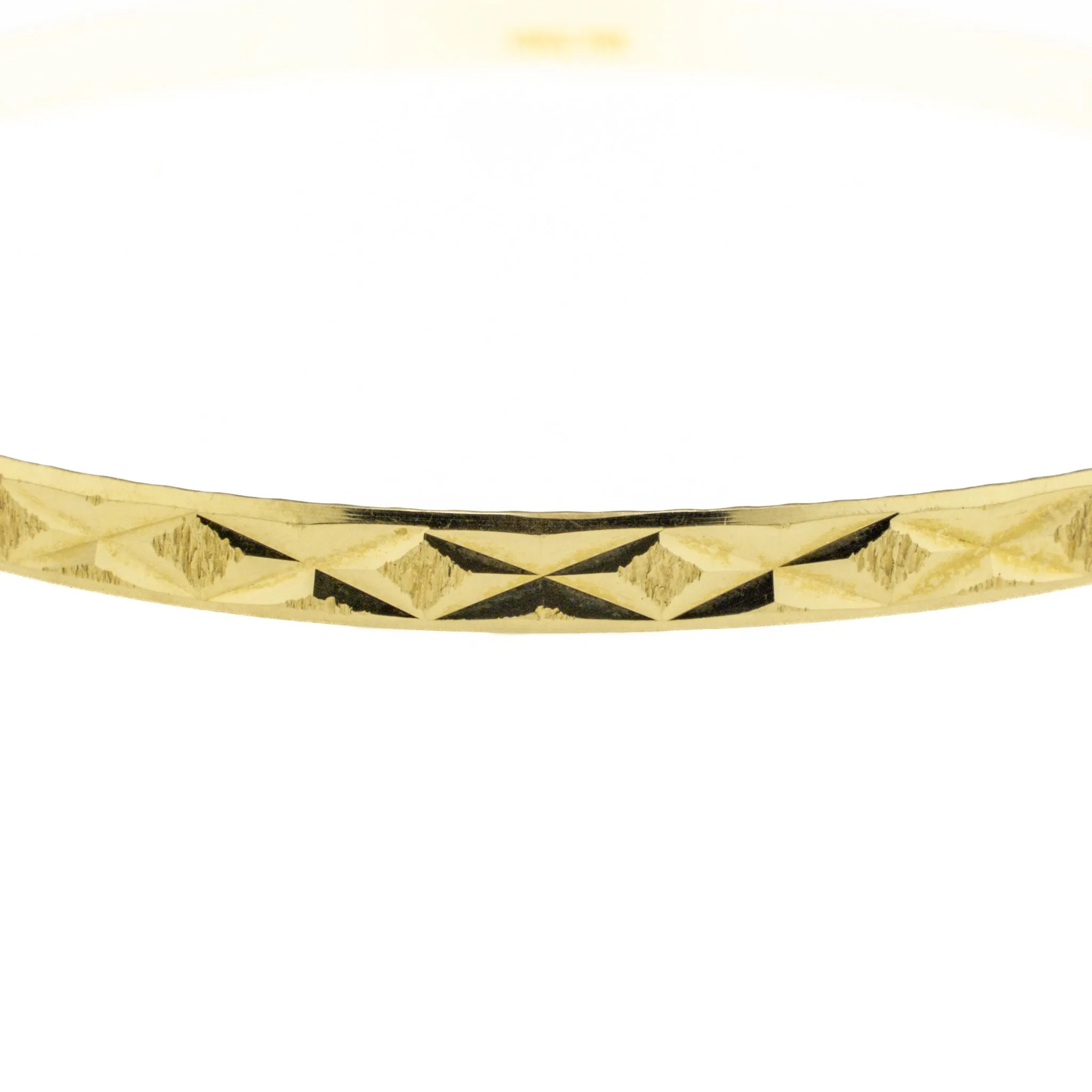 4mm Fashion Bangle 8.5" Bracelet in 14K Yellow Gold