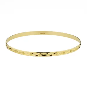 4mm Fashion Bangle 8.5" Bracelet in 14K Yellow Gold