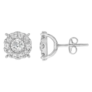 9ct White Gold 1.5 Carat Diamond Stud Earrings