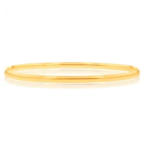 9ct Yellow Gold 3mm Half Round 65mm Bangle