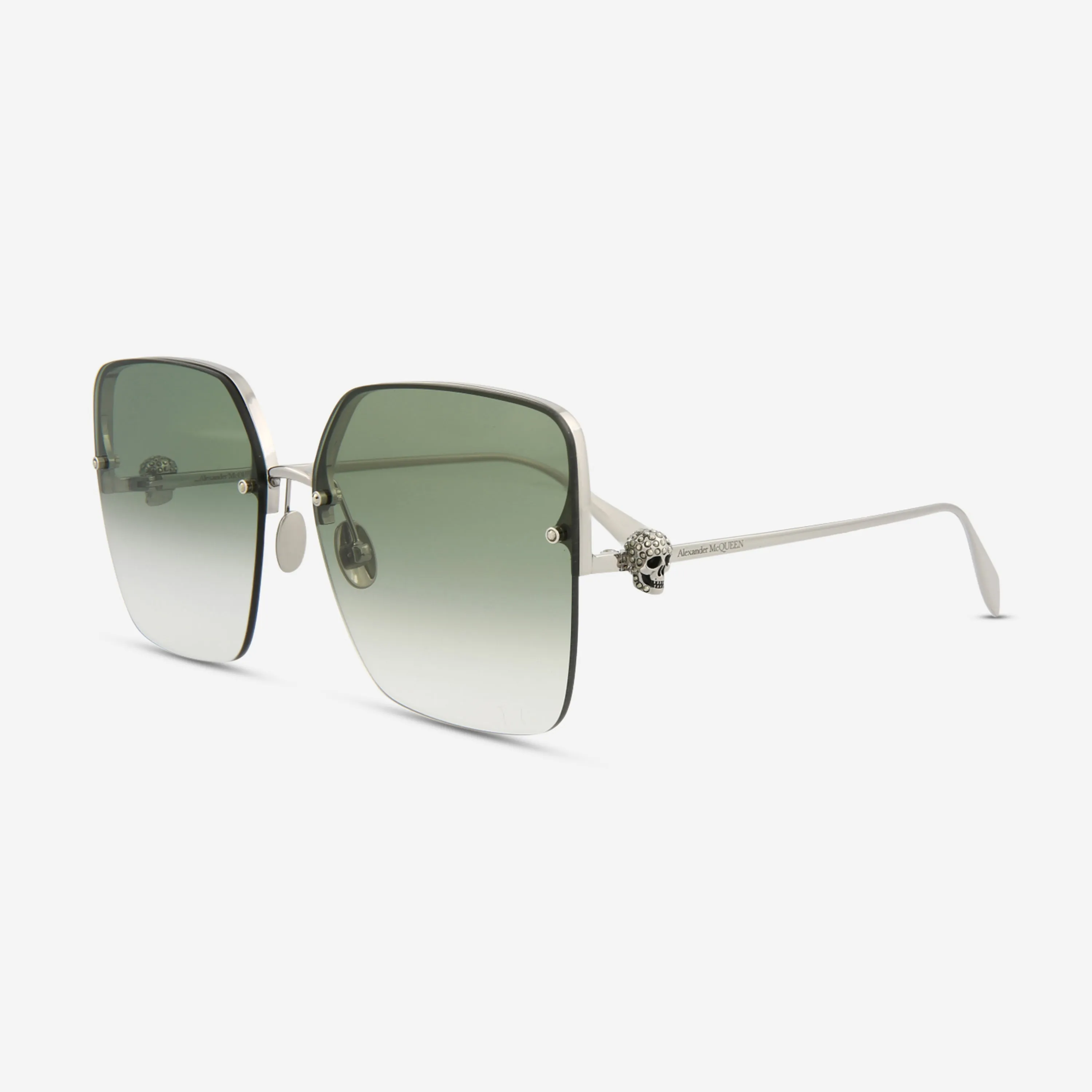 Alexander Mcqueen Square Metal 63 mm Ladies Sunglasses AM0271S-30008701003