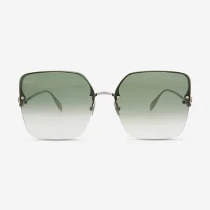 Alexander Mcqueen Square Metal 63 mm Ladies Sunglasses AM0271S-30008701003