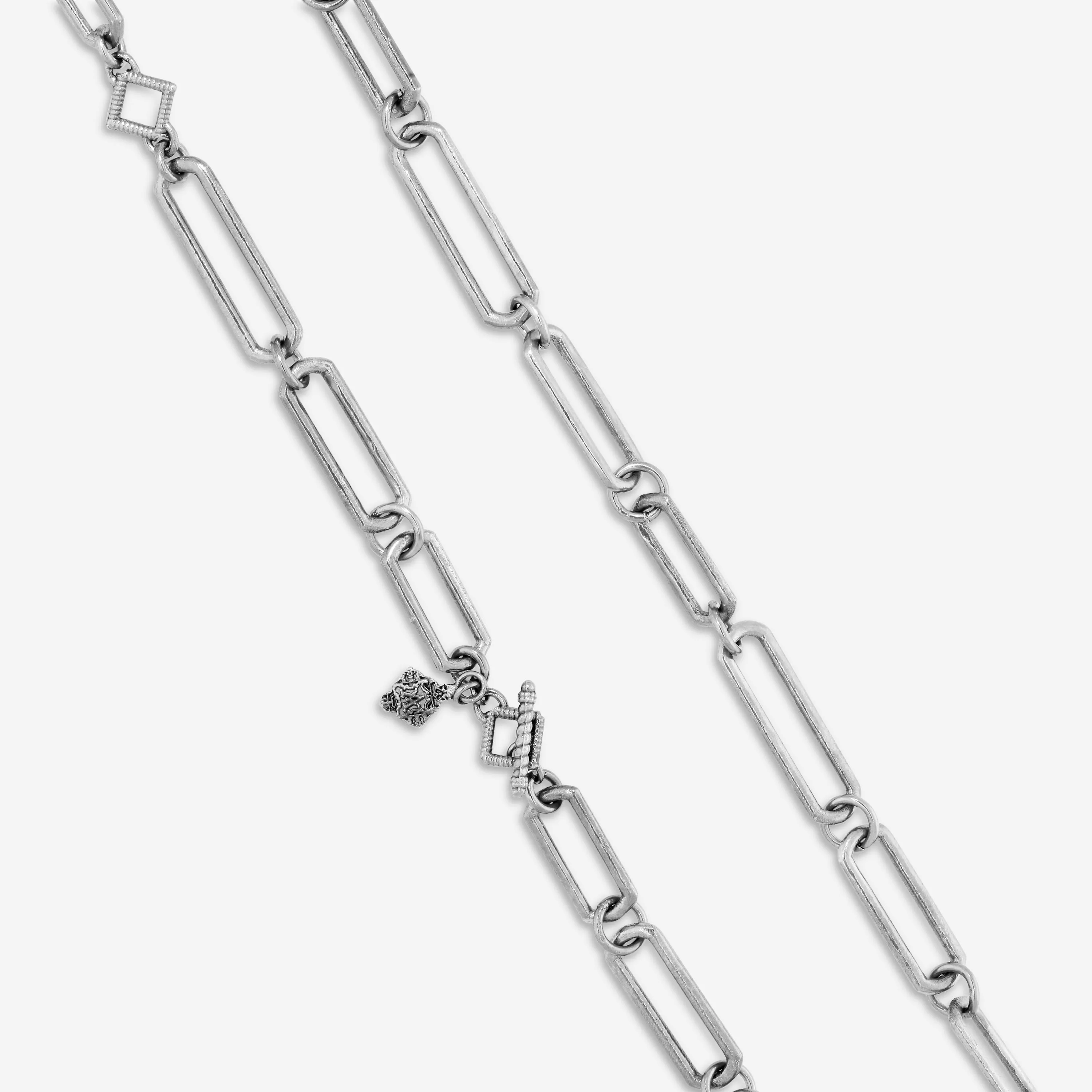 Armenta Men's New World Sterling Silver Paperclip Chain Necklace 18721