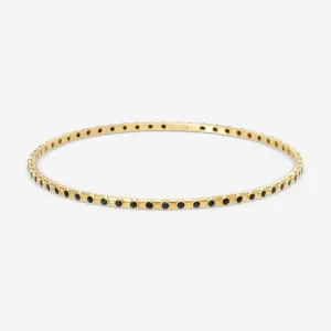 Armenta Sueno 18K Yellow Gold Black Sapphire Bangle Bracelet 15140