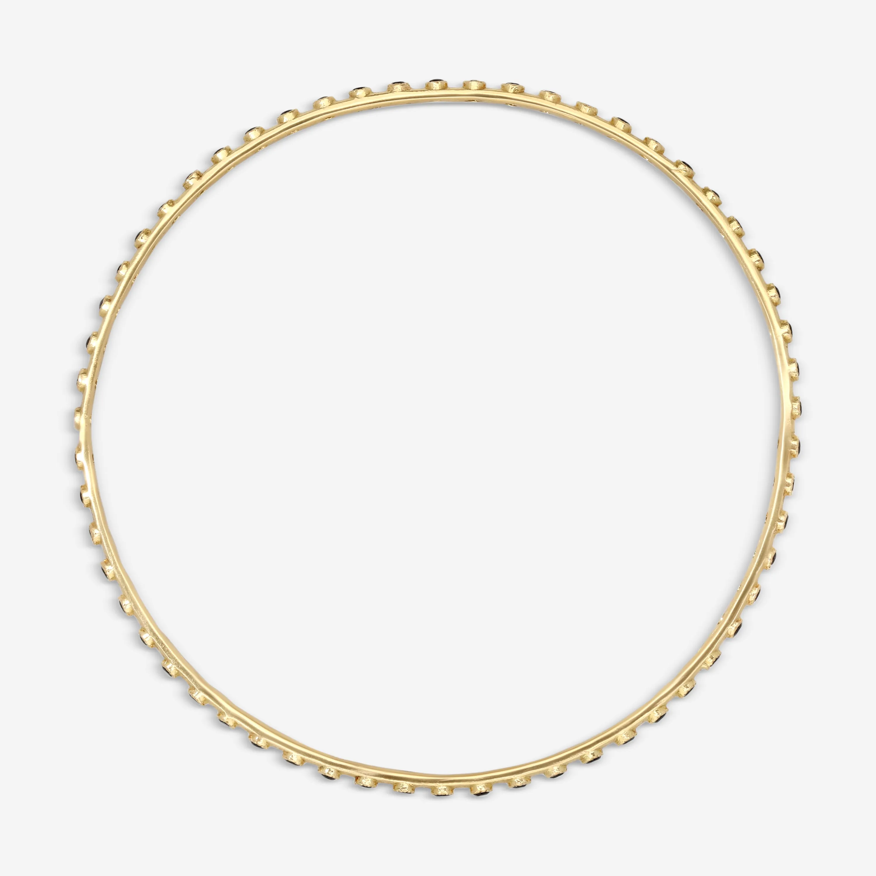 Armenta Sueno 18K Yellow Gold Black Sapphire Bangle Bracelet 15140