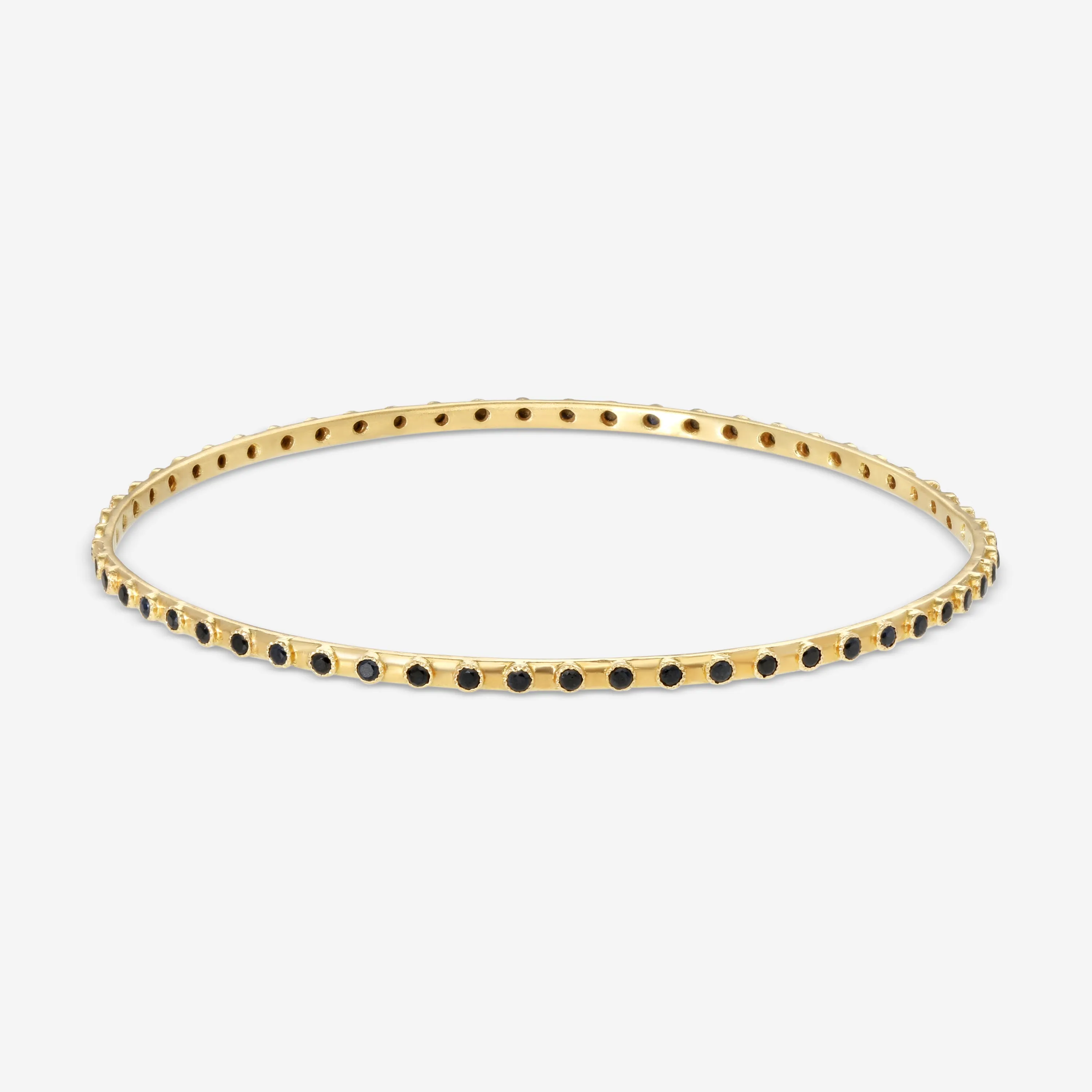 Armenta Sueno 18K Yellow Gold Black Sapphire Bangle Bracelet 15140