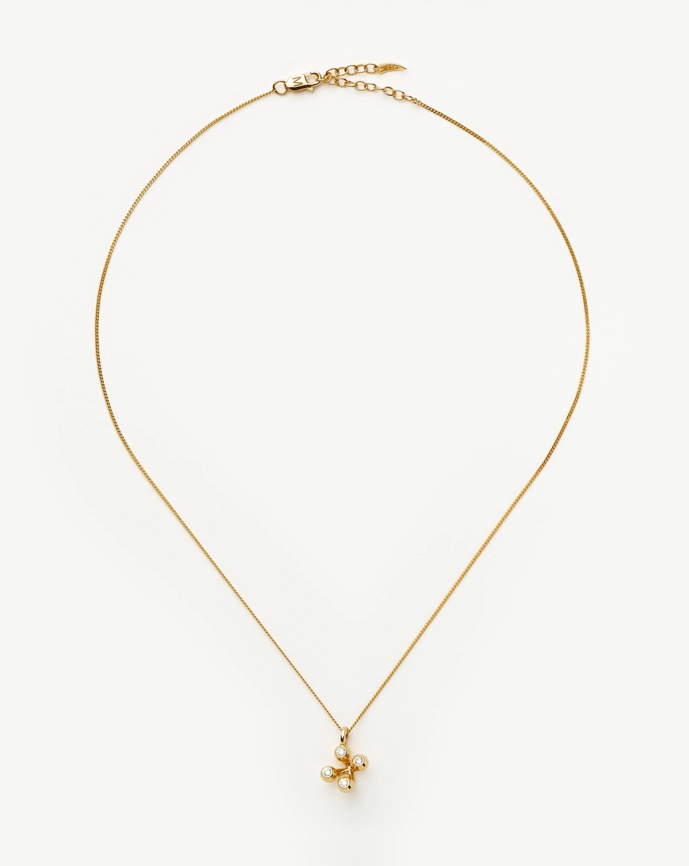 Atom Pendant Necklace | 18k Gold Vermeil Cubic Zirconia