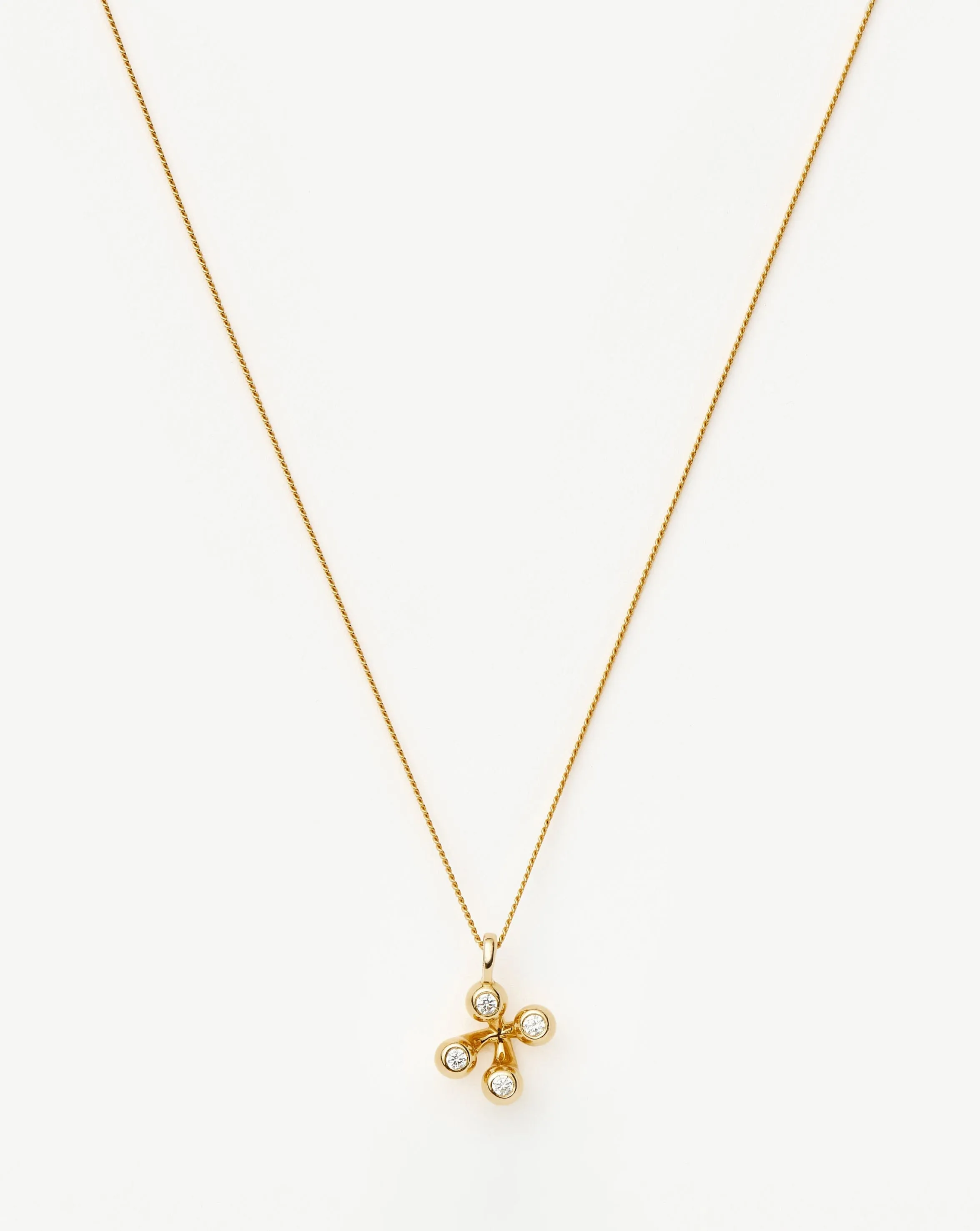 Atom Pendant Necklace | 18k Gold Vermeil Cubic Zirconia