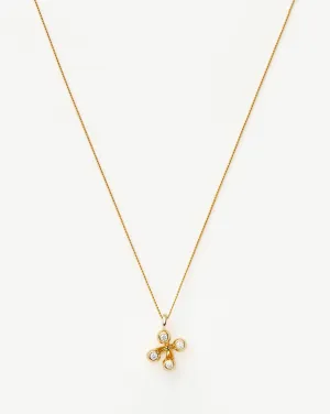 Atom Pendant Necklace | 18k Gold Vermeil Cubic Zirconia