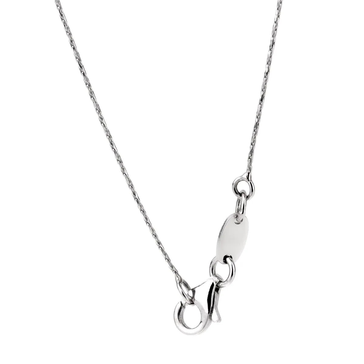 Banco Oro Diamond Line White Gold Necklace