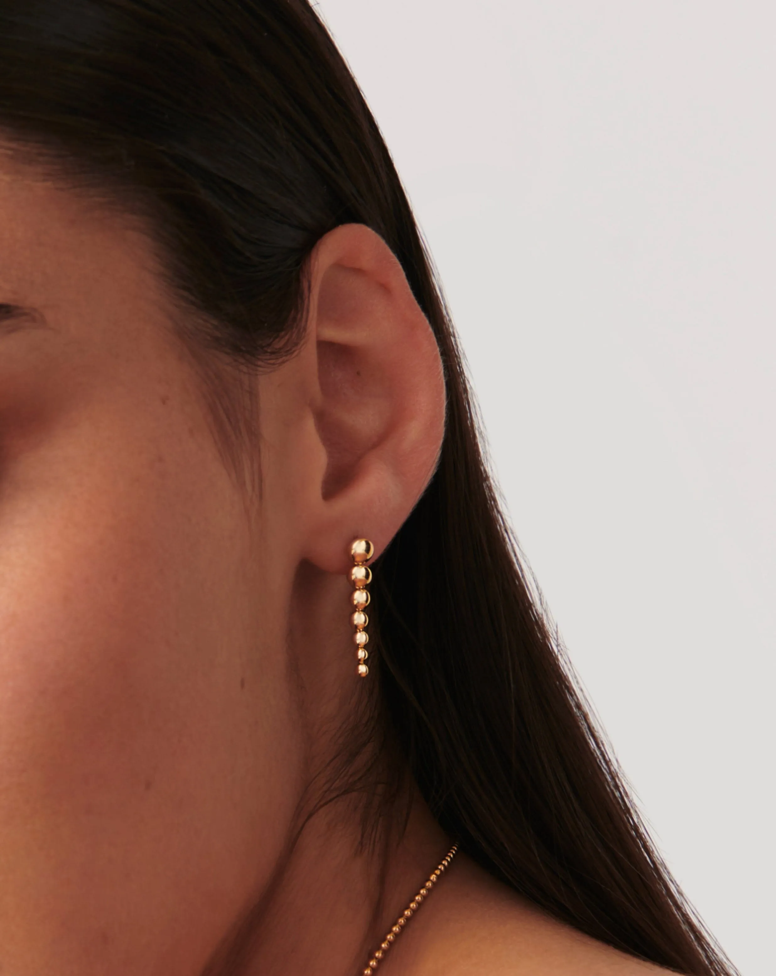 Beaded Drop Earrings | 18k Gold Vermeil