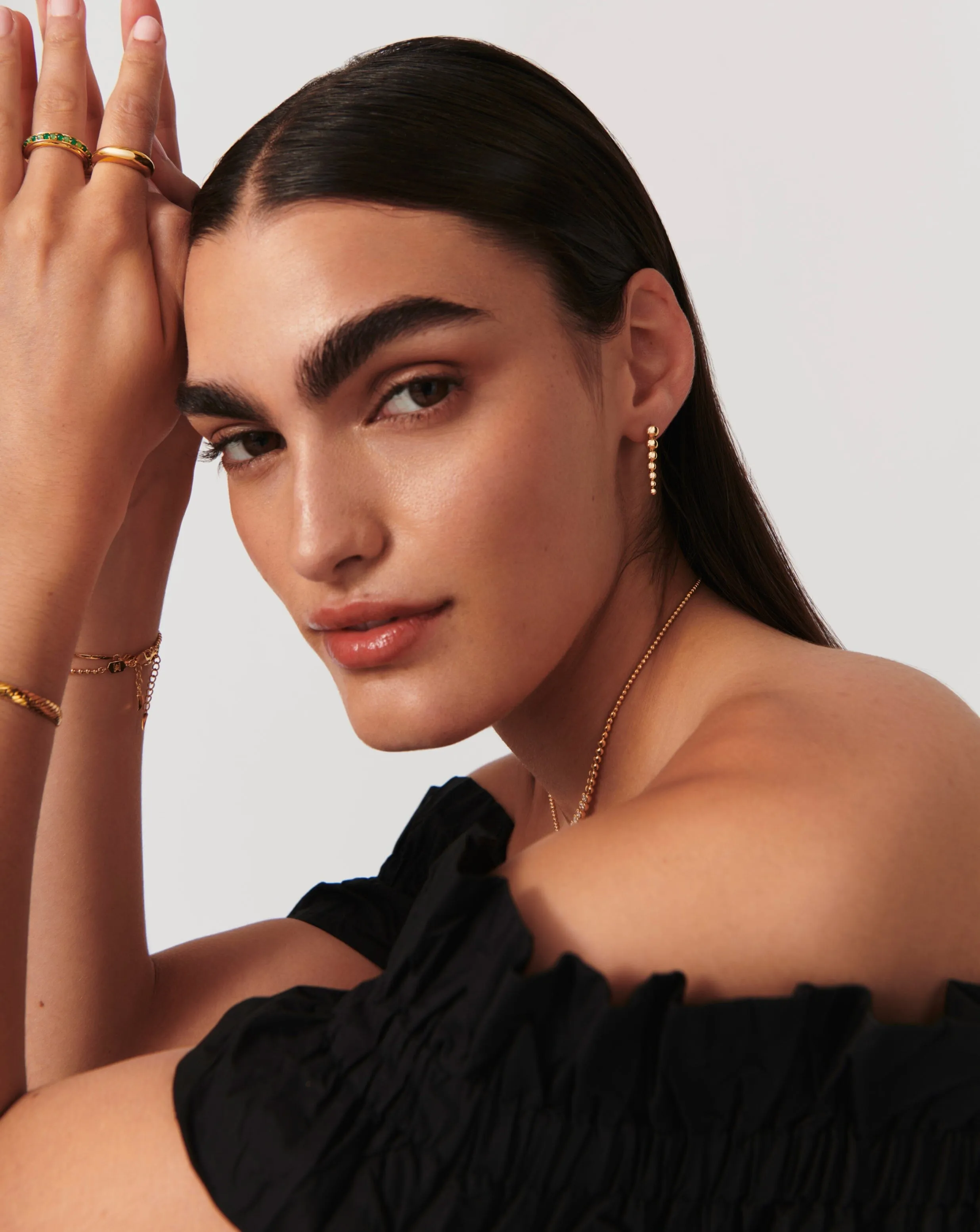 Beaded Drop Earrings | 18k Gold Vermeil