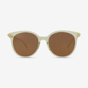 Bottega Veneta Minimalist Round Acetate & Metal 54mm Ladies Sunglasses BV1038SA