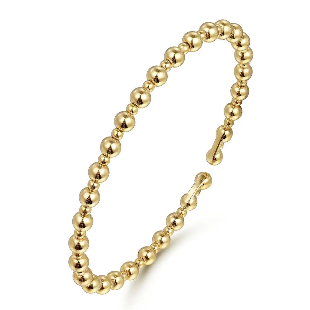 Bujukan Open Bangle. 6.25" - 14K Yellow Gold