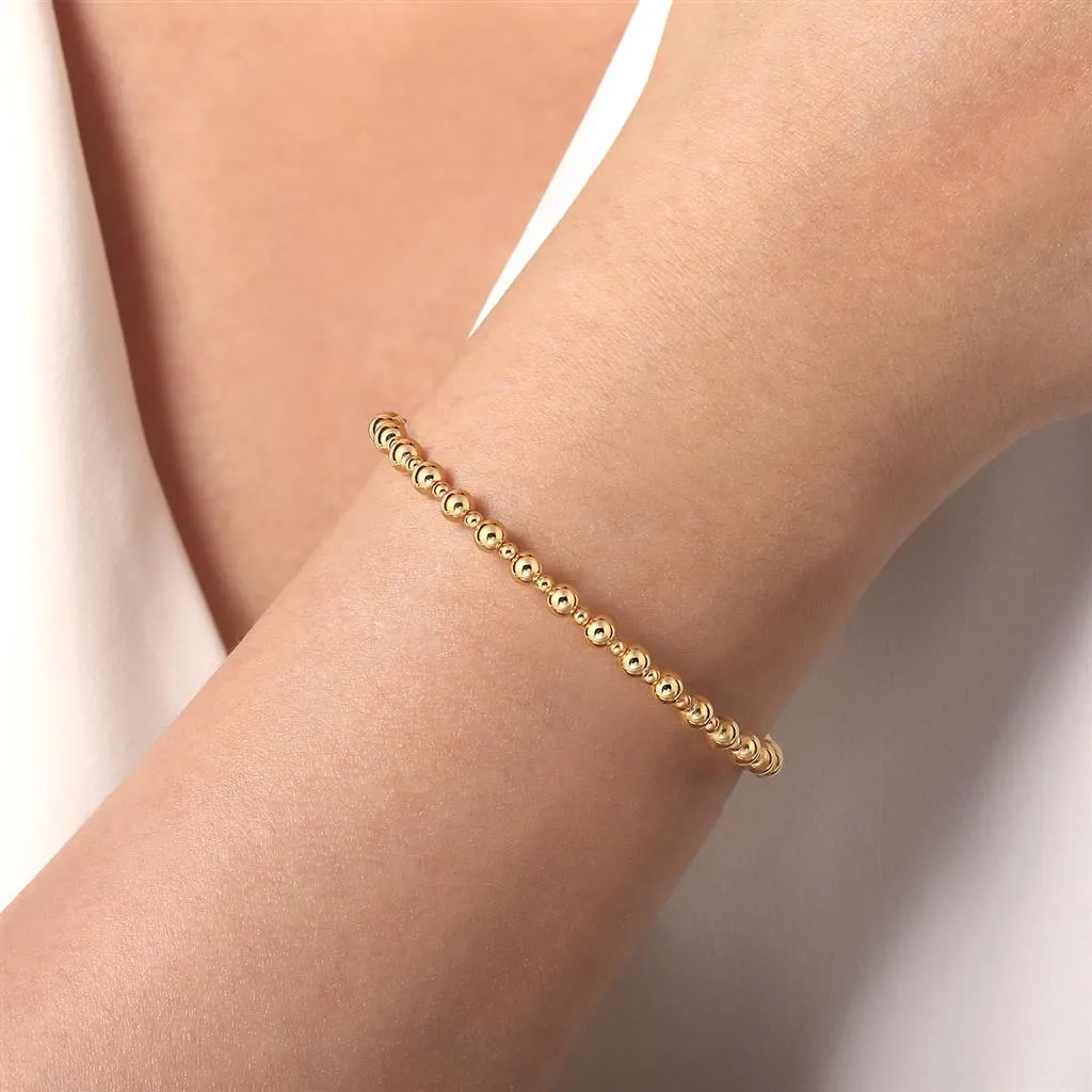 Bujukan Open Bangle. 6.25" - 14K Yellow Gold