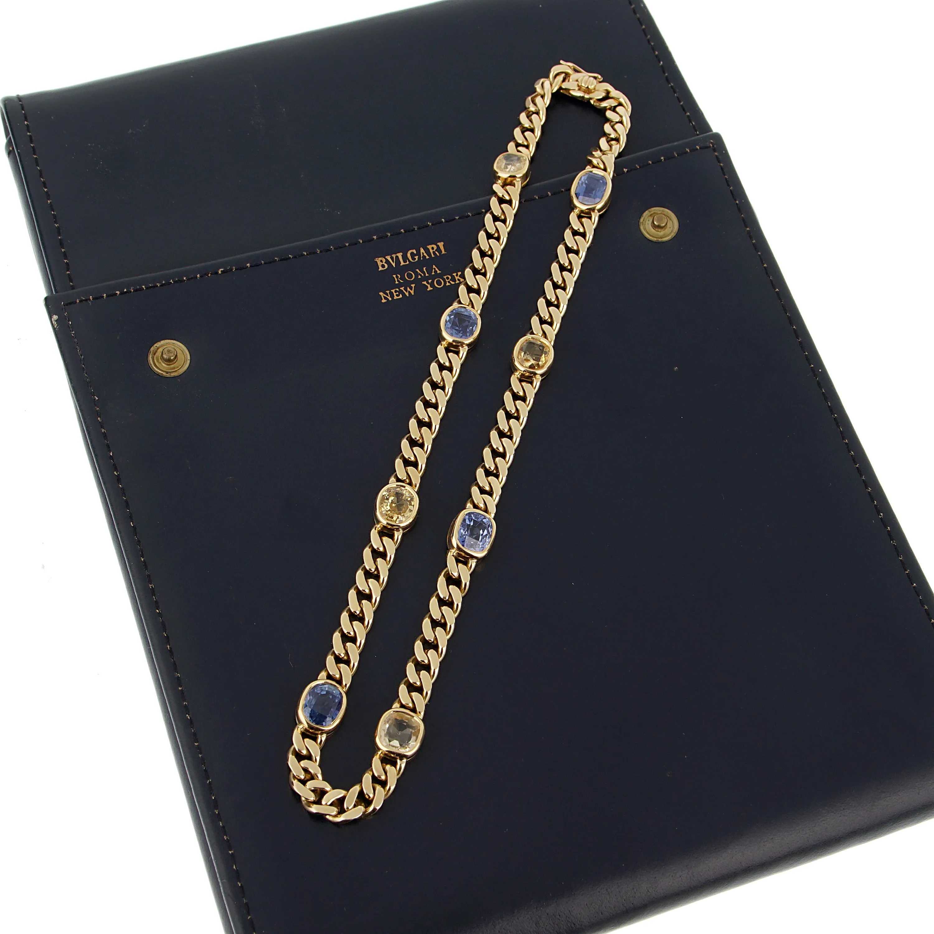 Bvlgari Vintage Sapphire 18k Yellow Gold Choker Necklace