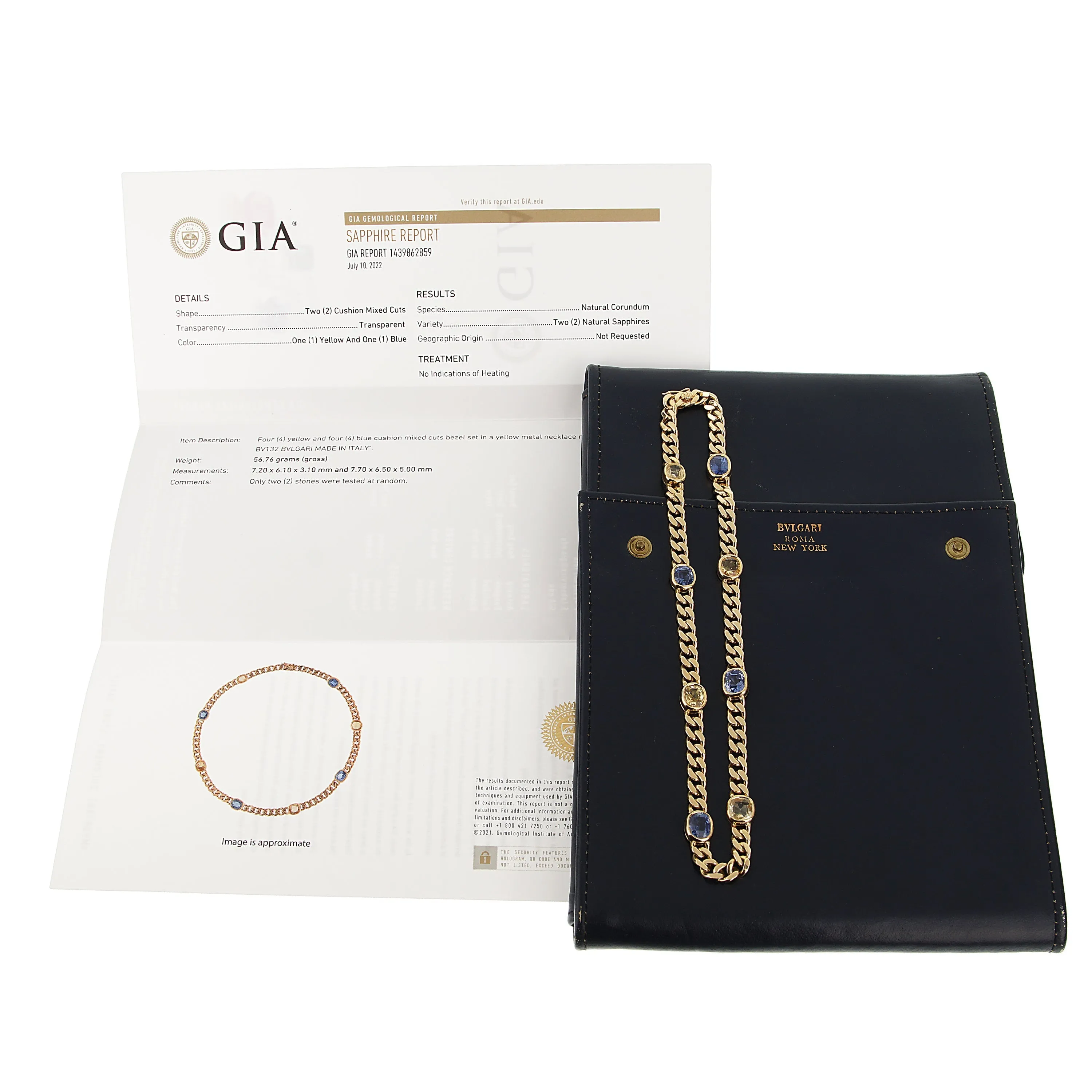 Bvlgari Vintage Sapphire 18k Yellow Gold Choker Necklace