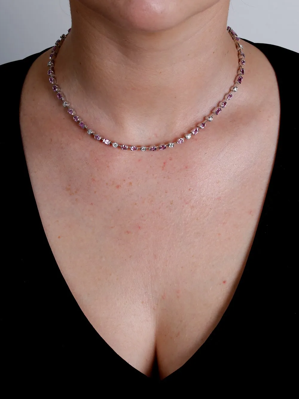 Cartier Meli Melo Diamond Pink Sapphire Necklace