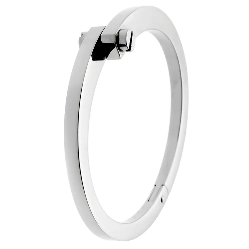 Cartier Menotte Handcuff White Gold Bangle Bracelet