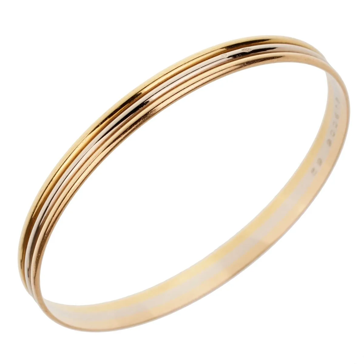 Cartier Trinity Slip On Gold Bangle Bracelet