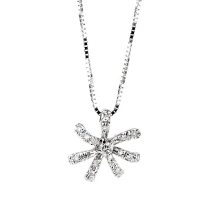 Comete Gioelli Diamond Starbust White Gold Necklace