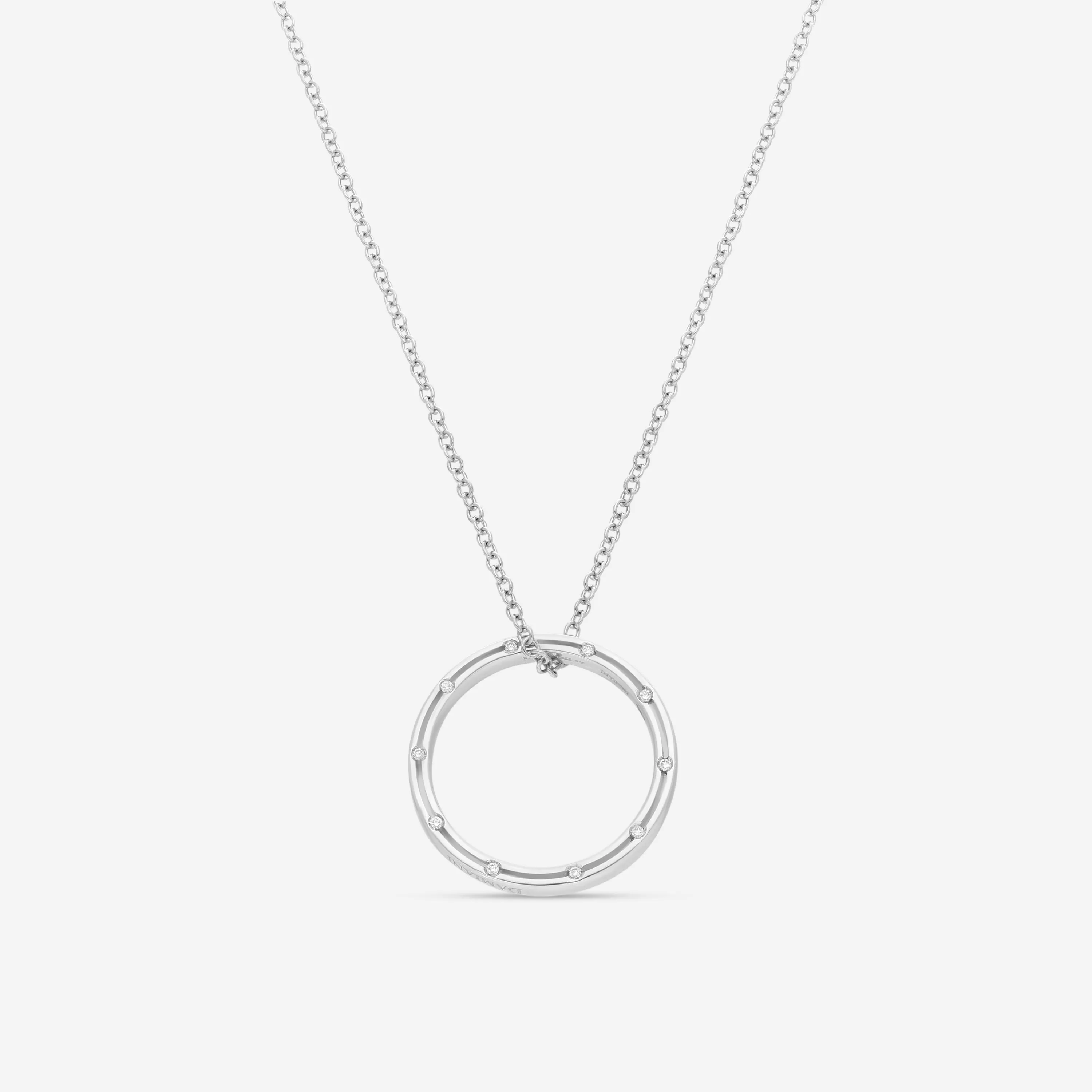 Damiani 18K Whte Gold Diamond Pendant Necklace 20012010