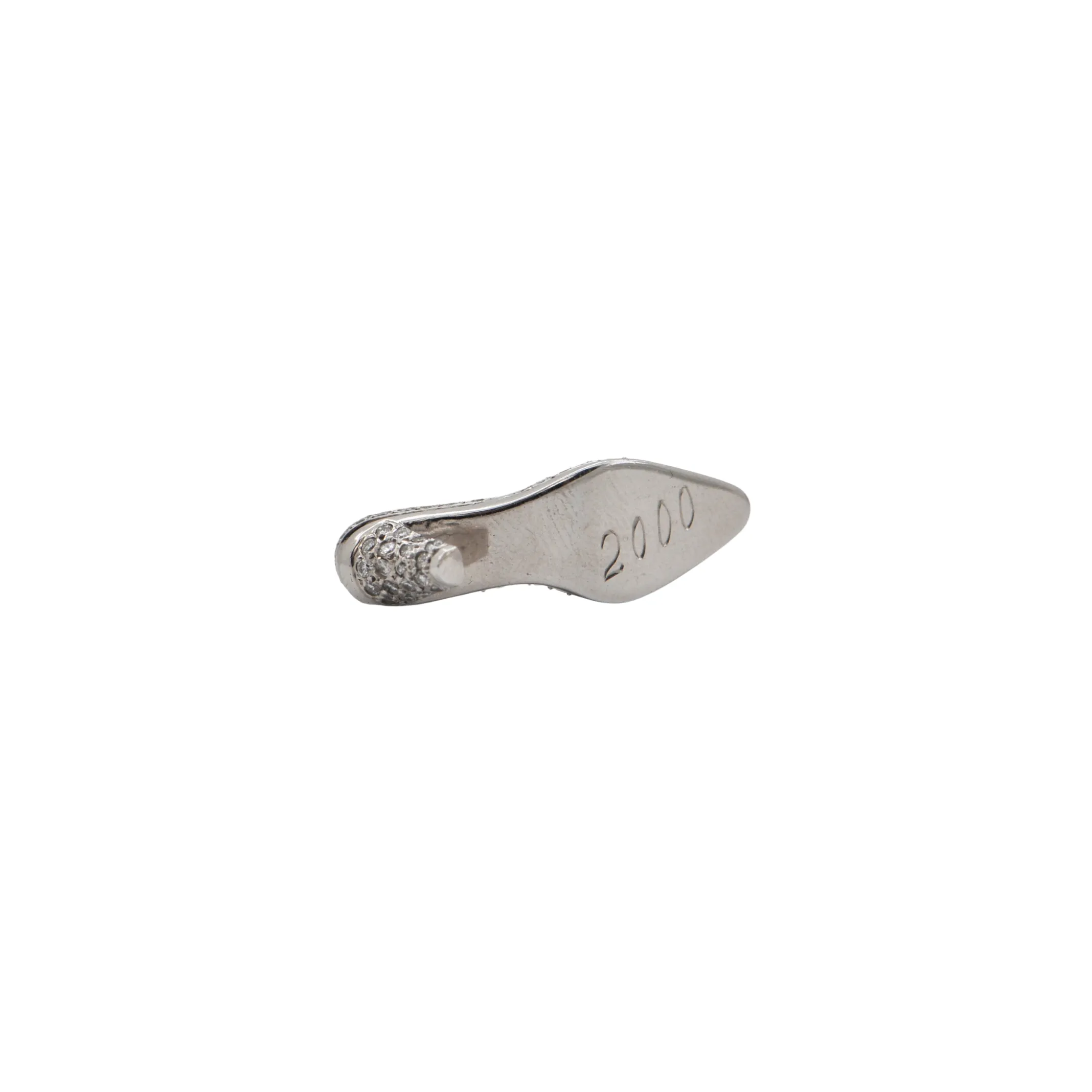Diamond 18K White Gold Shoe Charm (C. 2000)