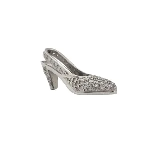 Diamond 18K White Gold Shoe Charm (C. 2000)