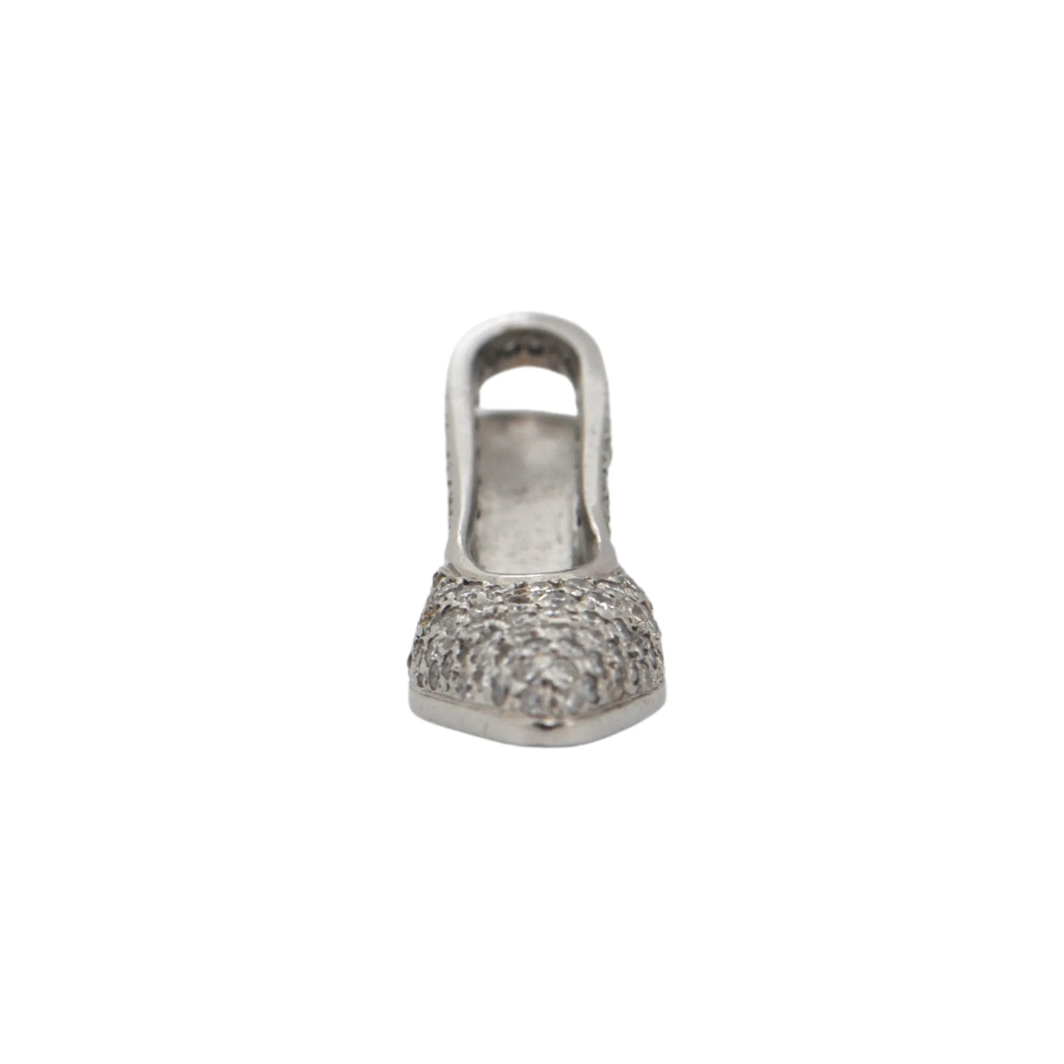 Diamond 18K White Gold Shoe Charm (C. 2000)